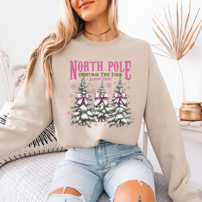 🌲❄️ North Pole Tree Farm ❄️🌲 Organic Cotton Sweatshirt