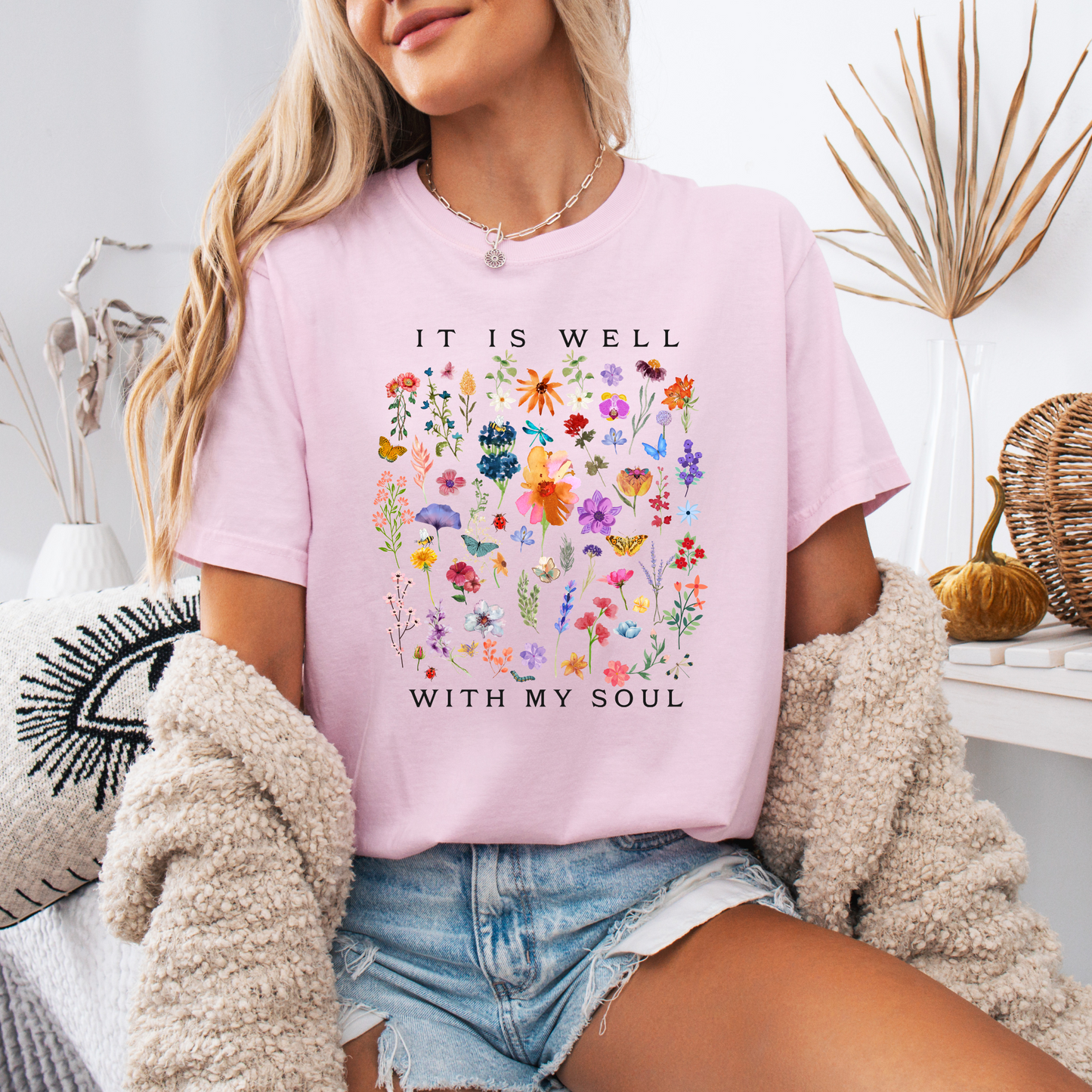Peaceful Garden T-shirt 100% Organic Cotton