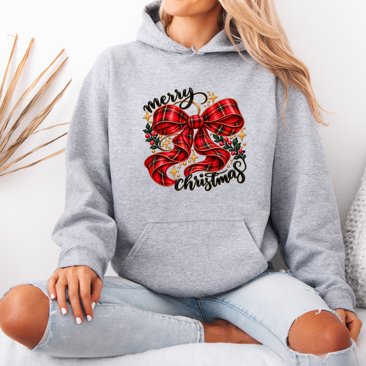 A Tartan Christmas Wish 🎀✨  Premium Christmas Hoodie