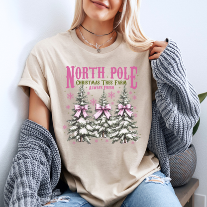🌲❄️ North Pole Tree Farm ❄️🌲  100% Organic Cotton T-Shirt