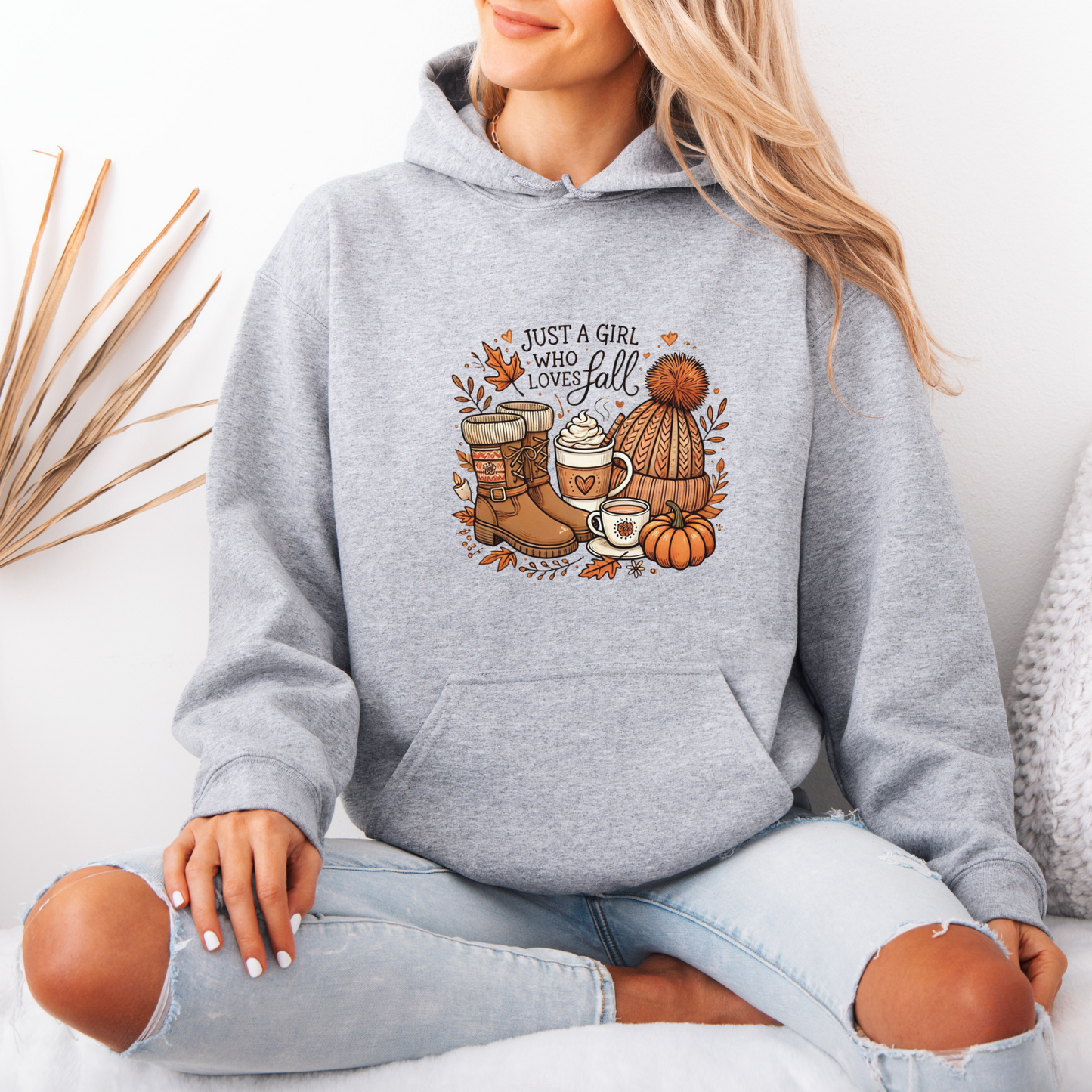 Just a Girl Who loves Fall Luxuriously Thick Hoodie