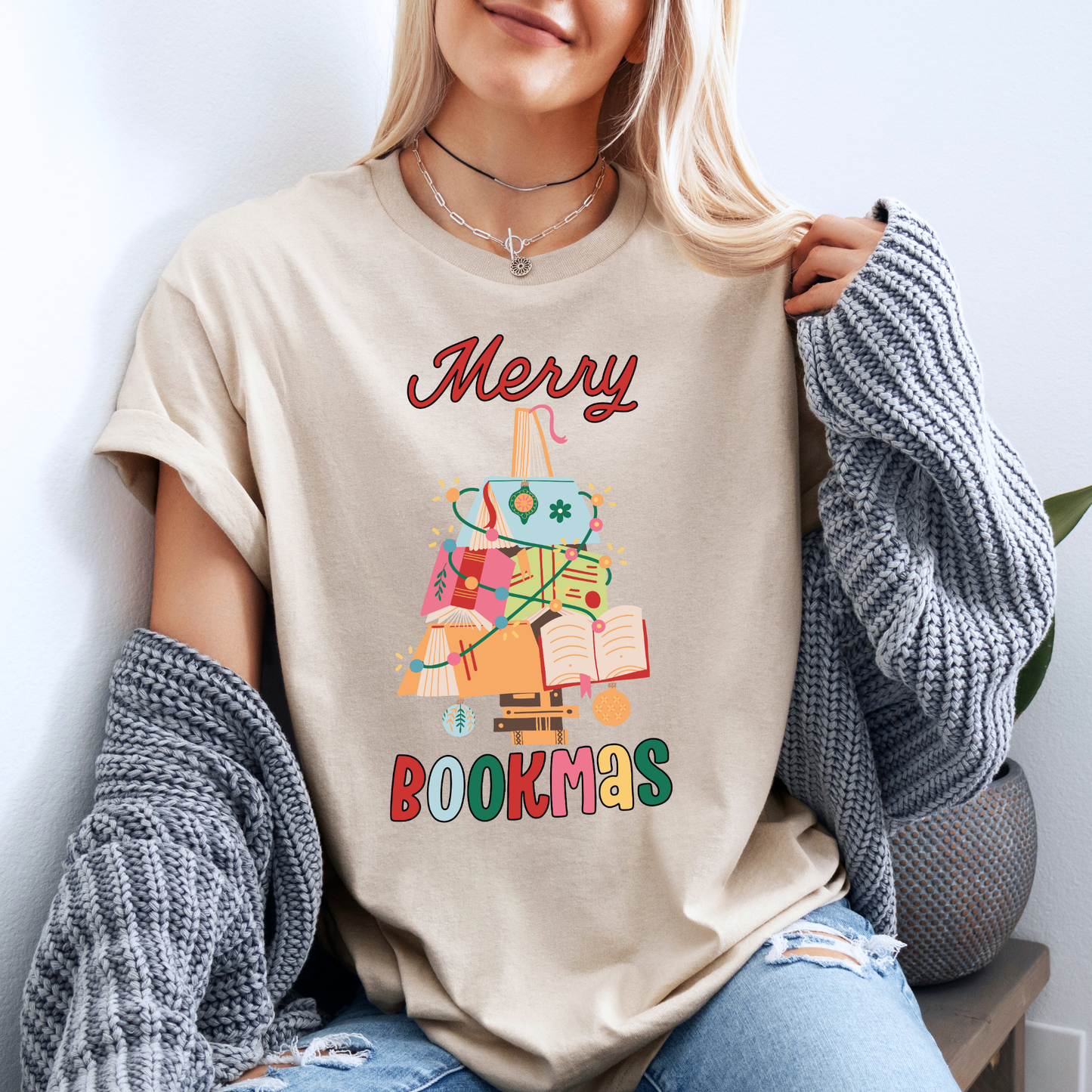 🎄📚 Merry Bookmas ✨ 100% Organic Cotton T-Shirt