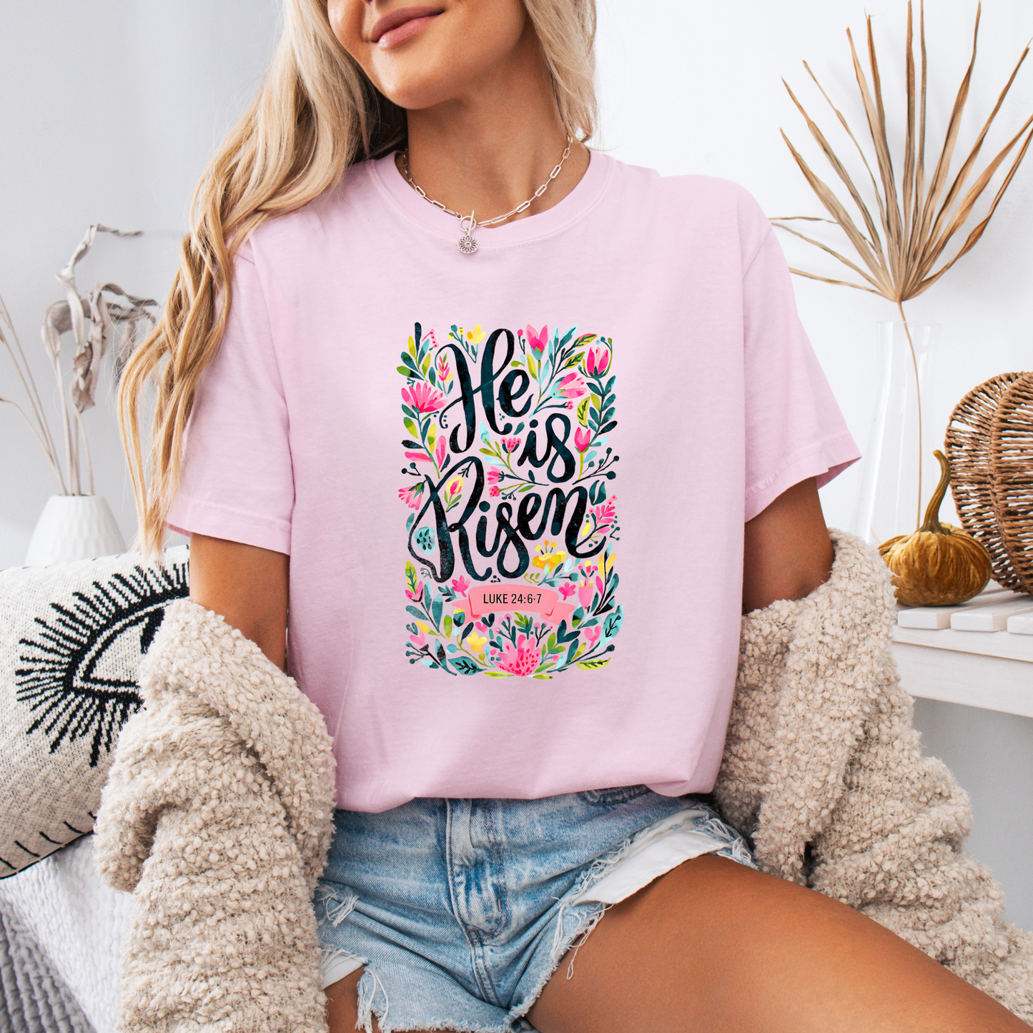 He Is Risen T-shirt 100% Organic Cotton