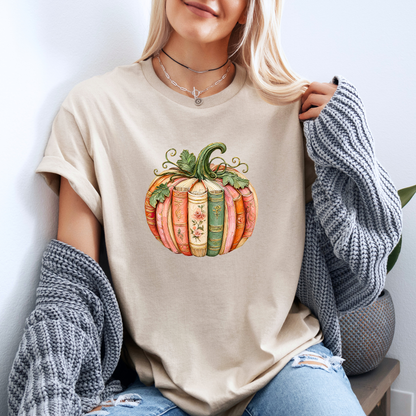 📚 Bookish Pumpkin Autumn T-Shirt 🎃🌸