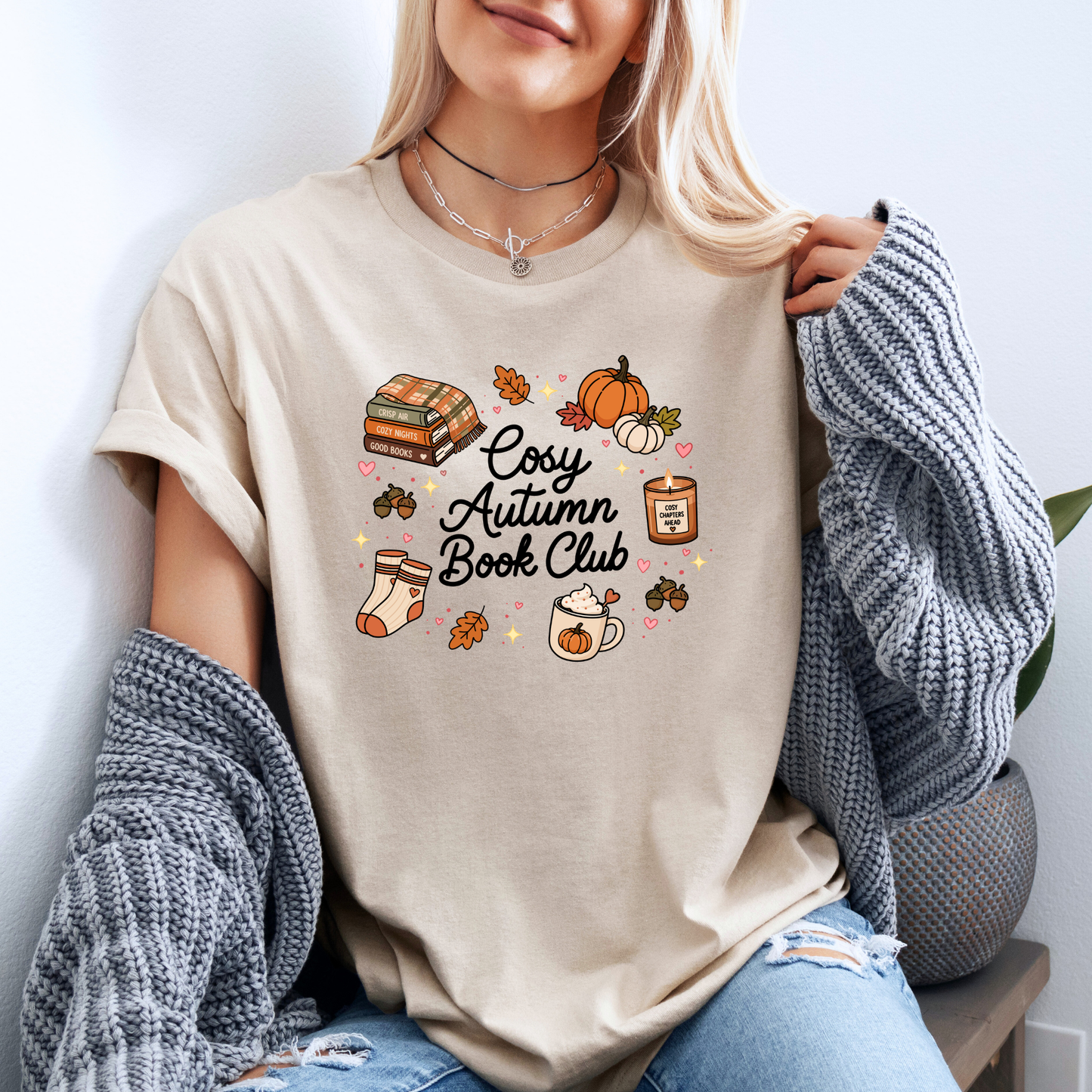 Cosy Autumn Book Club T-Shirt 📚🍂