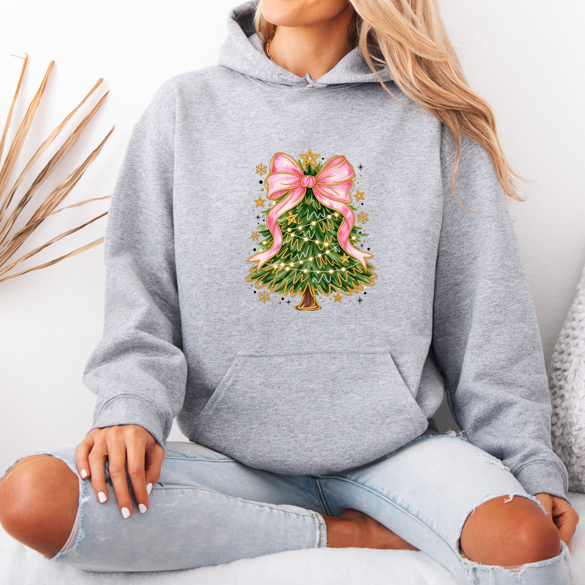Pretty in Pink Christmas Magic 🎀🎄  Premium Christmas Hoodie