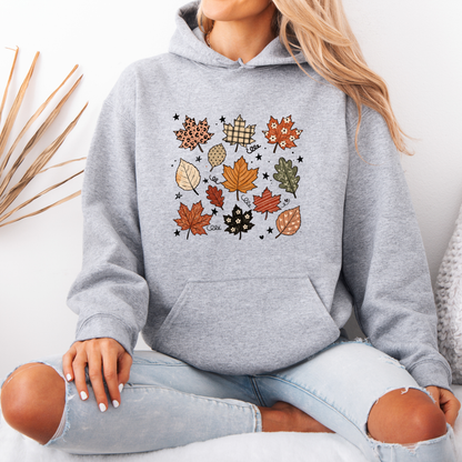 🍂✨ Whimsical Autumn Leaves Hoodie 🍁🤎🌿