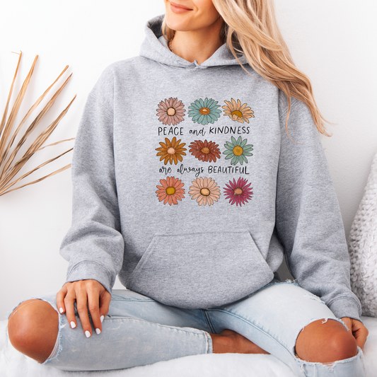 Boho Blooms Oversized Hoodie hoodie Organic Cotton