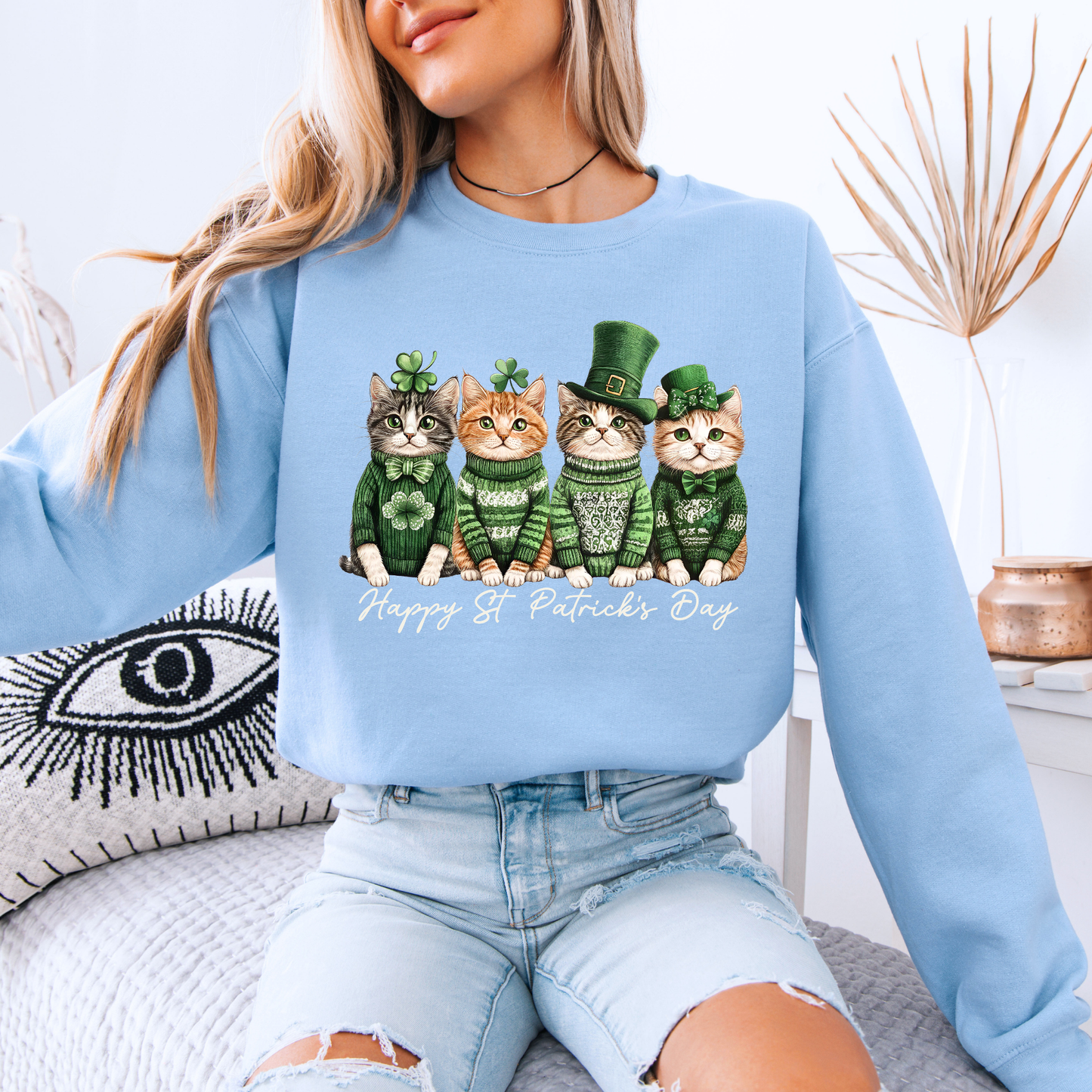 Lucky Cats St. Patrick’s Day Sweatshirt 🍀🐱