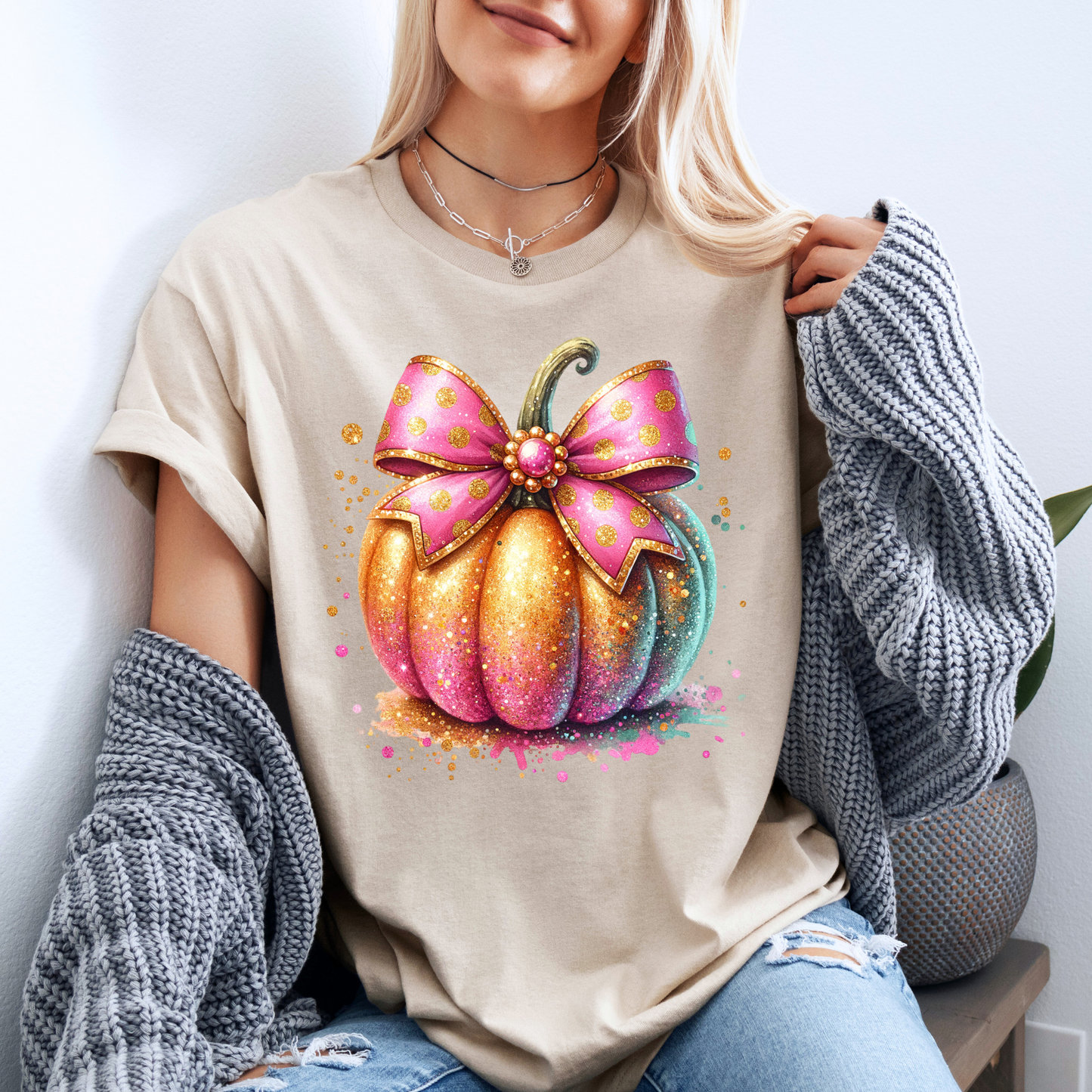 Glitter Pumpkin - 100% Organic cotton T-shirt
