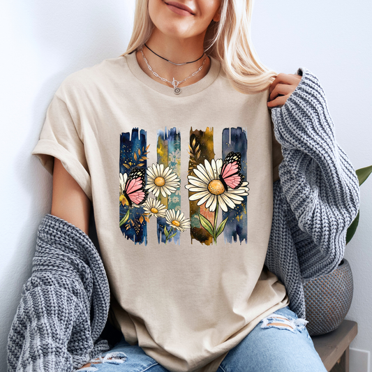 Midnight Daisy Butterfly 🌙🦋 t-shirt 100% Organic Cotton