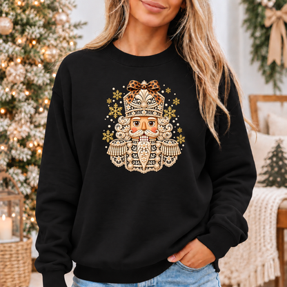 ✨ Golden Bloom Nutcracker❄️ Cosy Christmas Sweatshirt