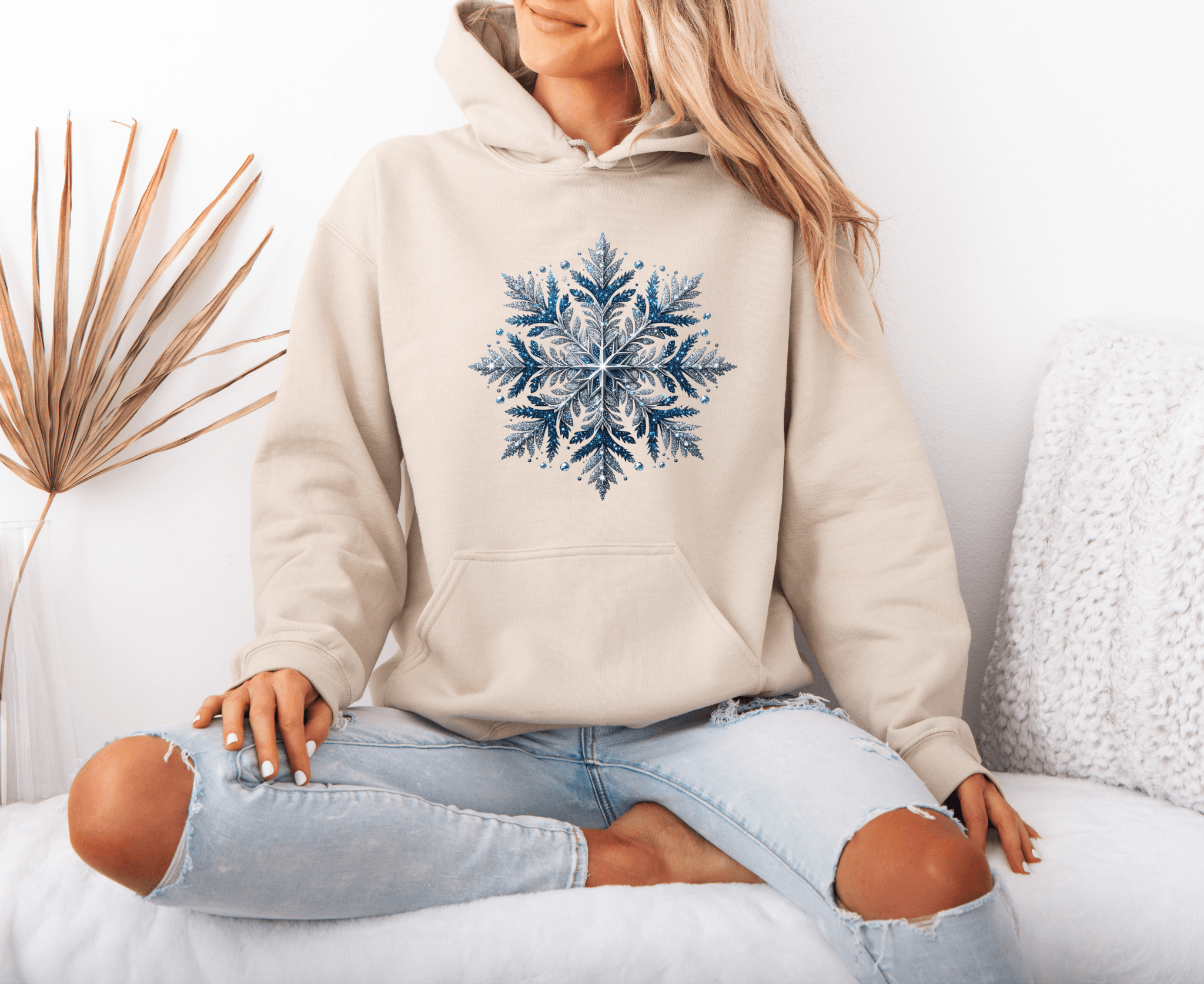 Snowflake Flurry Oversized Hoodie