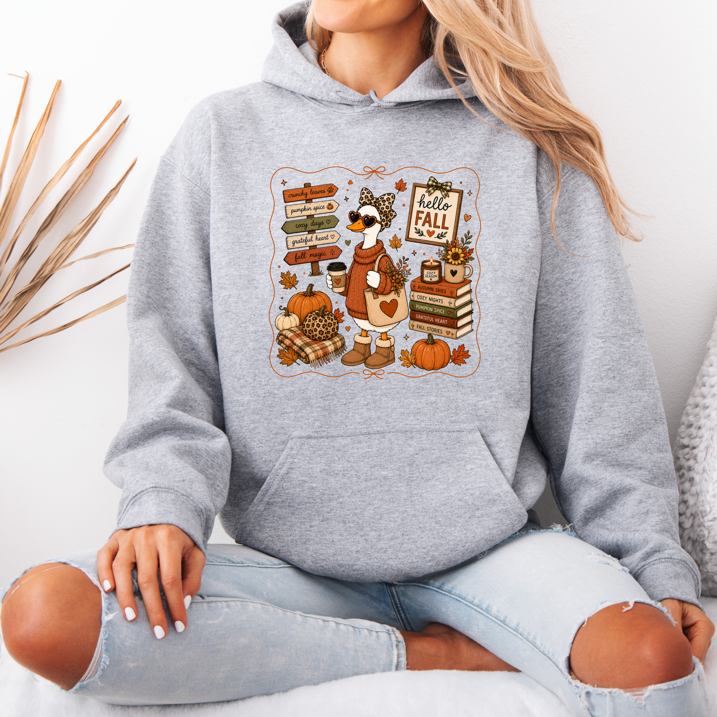 Hello Fall Goose Hoodie 🍂🪿
