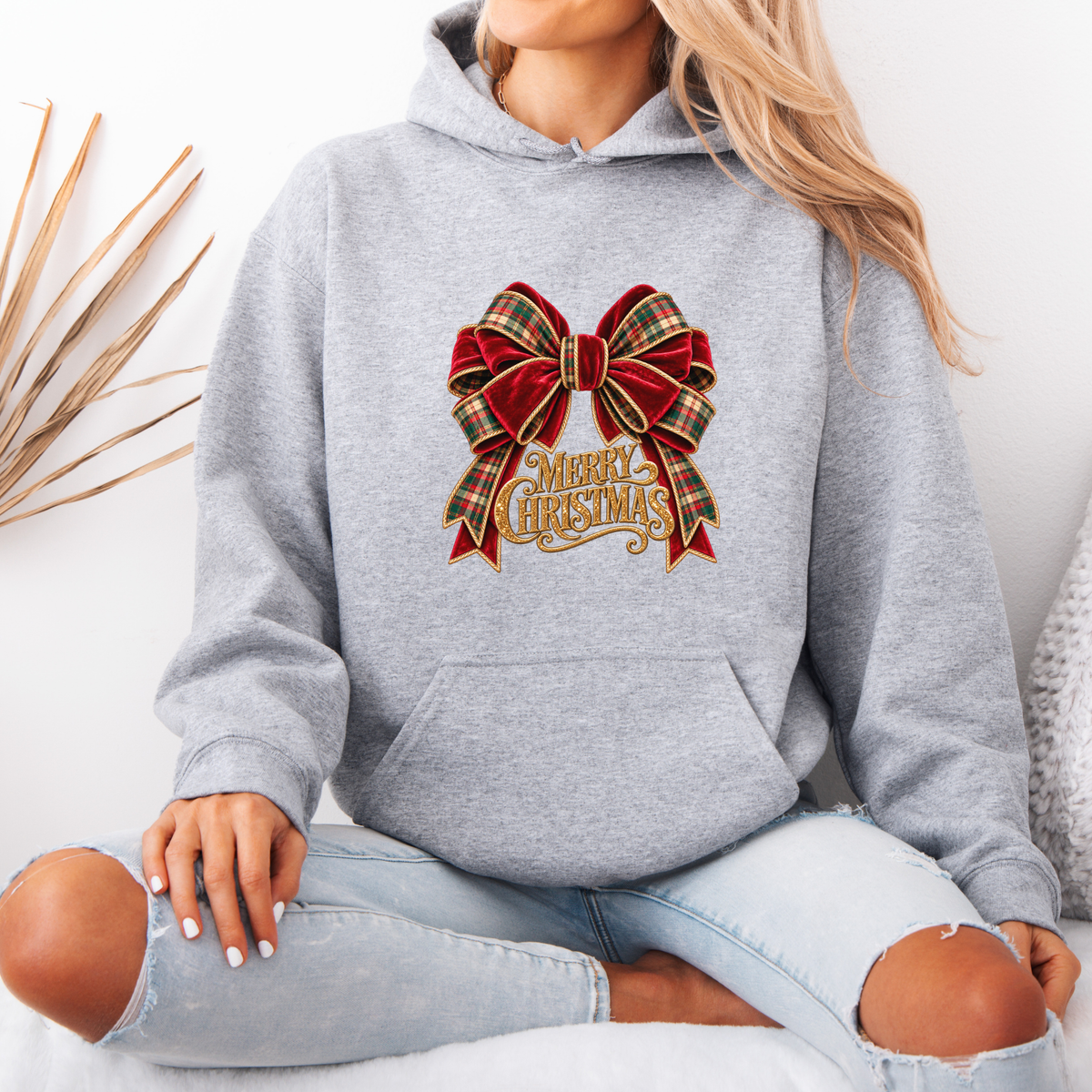 Christmas in Velvet & Tartan 🎀🎄✨  Premium Christmas Hoodie