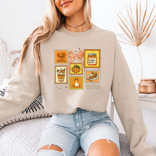 Fall Stamp Organic Cotton Crewneck Sweatshirt