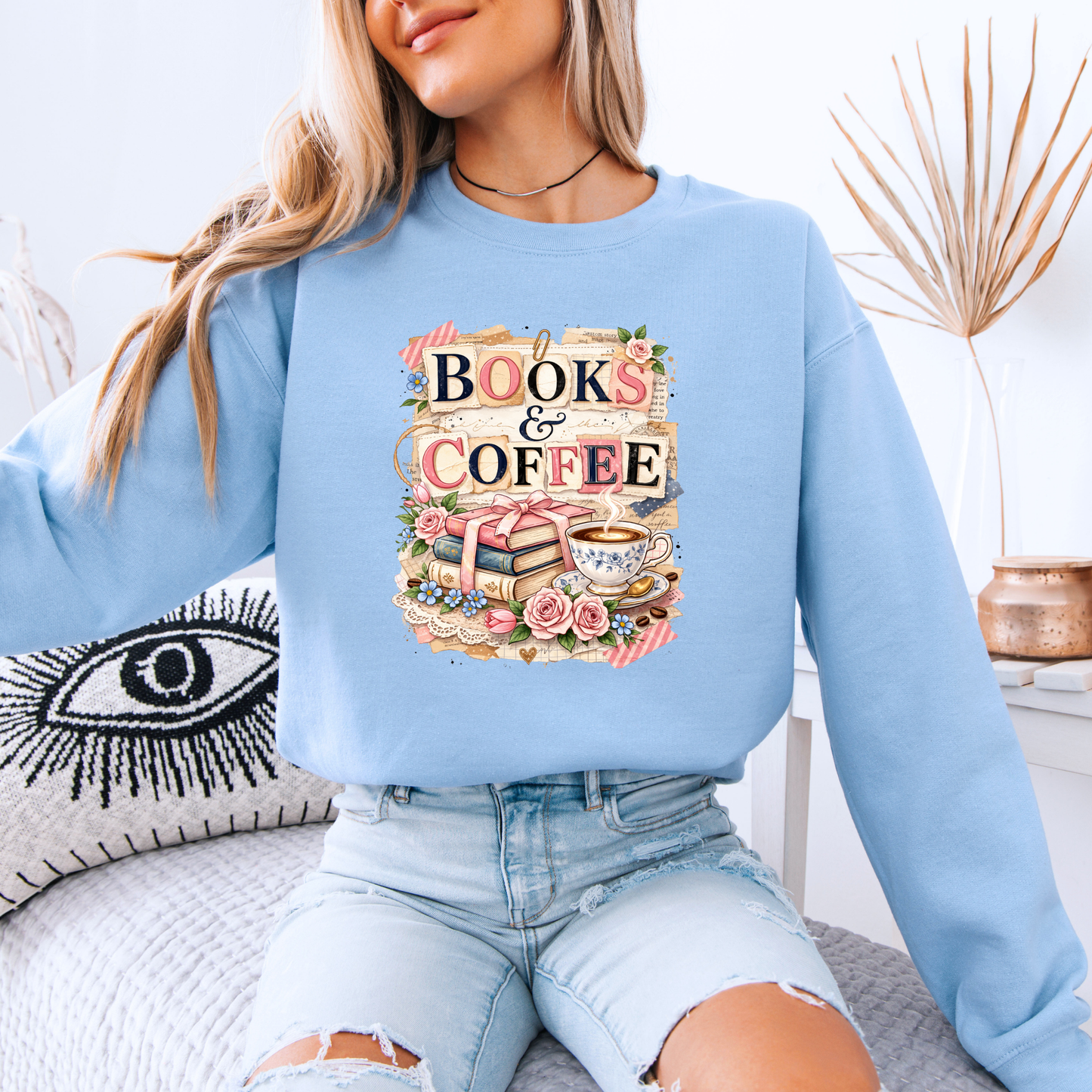 Books & Coffee Cozy Reader Sweatshirt 📚☕