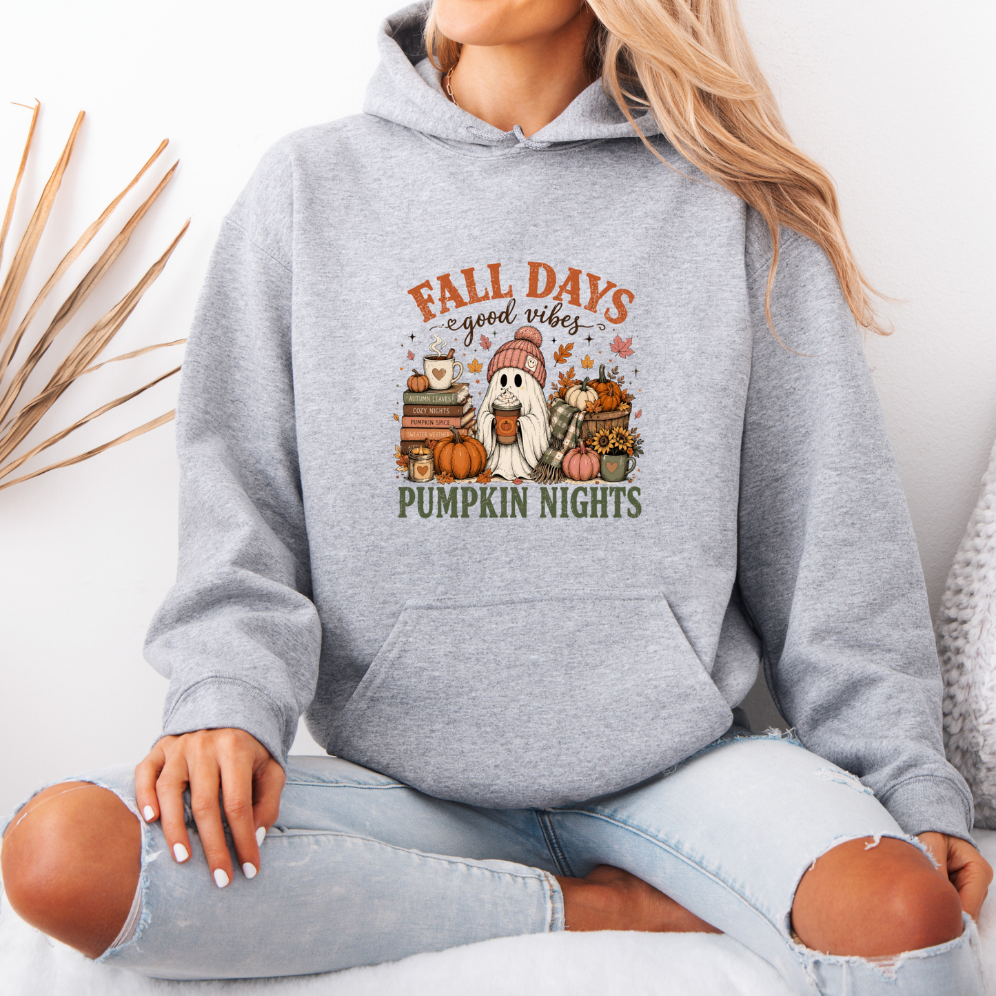 Fall Days & Pumpkin Nights Ghost Hoodie 👻🎃🍂
