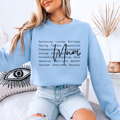 💖 “Mama — Nurturing, Loving, Selfless” Cozy  Sweatshirt