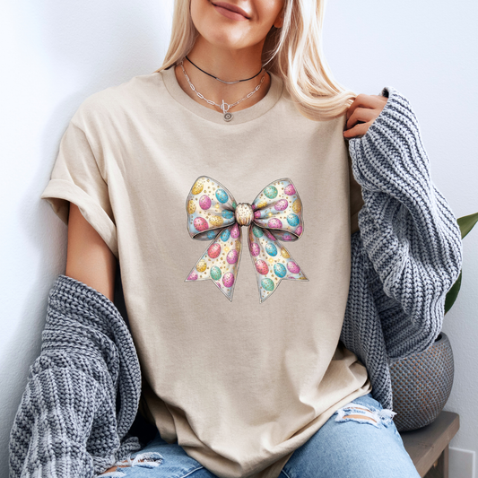 🎀 Easter Egg Bow T-Shirt 🐣