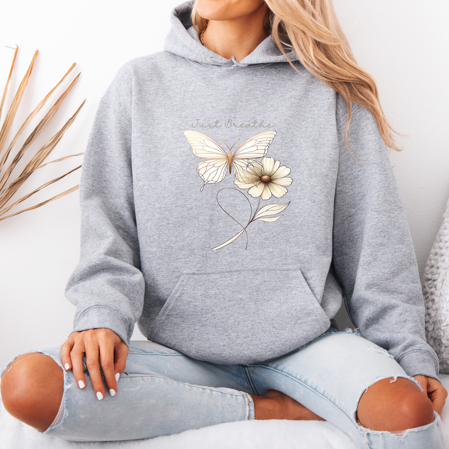 Just Breathe Butterfly & Bloom Hoodie 🦋🌼