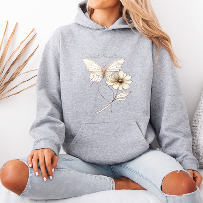 Just Breathe Butterfly & Bloom✨Luxuriously Thick Hoodie✨🦋🌼