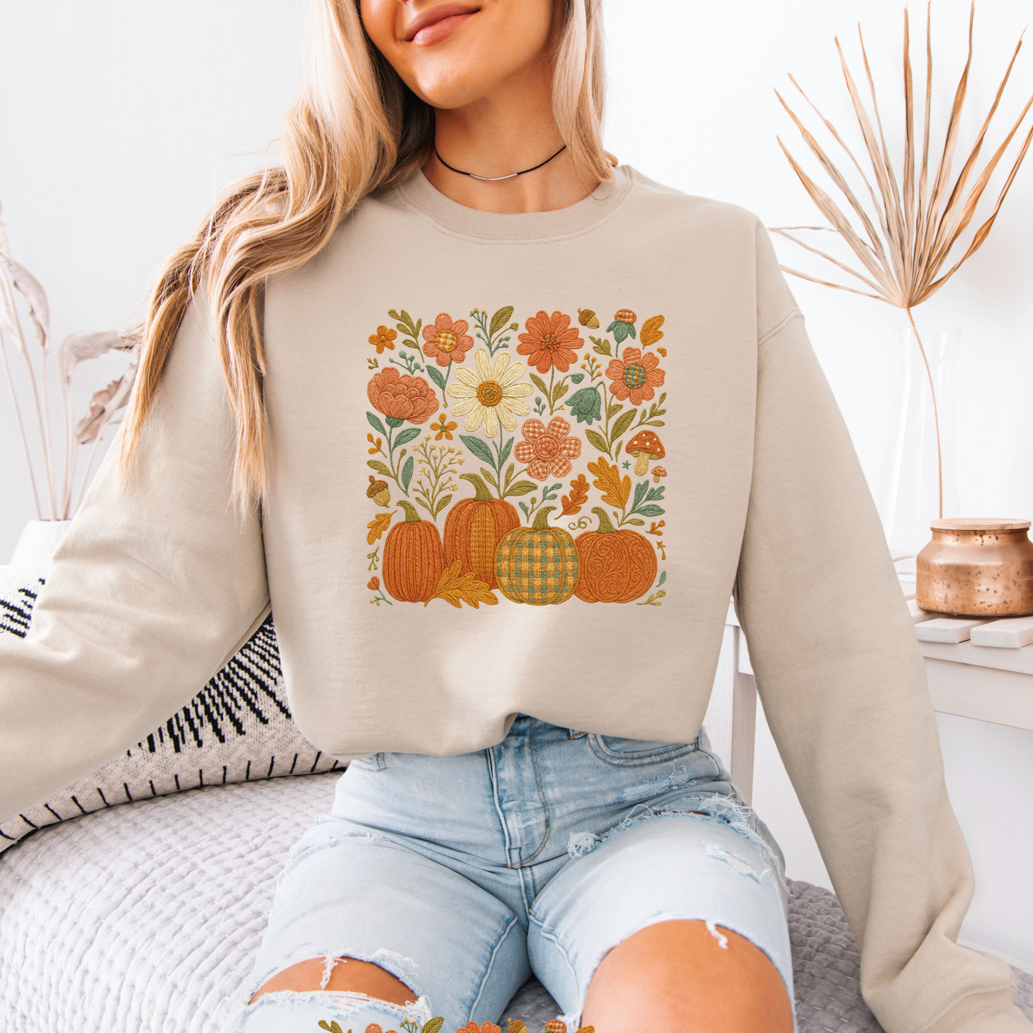Harvest Stitch Garden Organic Cotton Crewneck Sweatshirt
