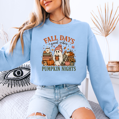 Fall Days & Pumpkin Nights Ghost Sweatshirt 👻🎃🍂