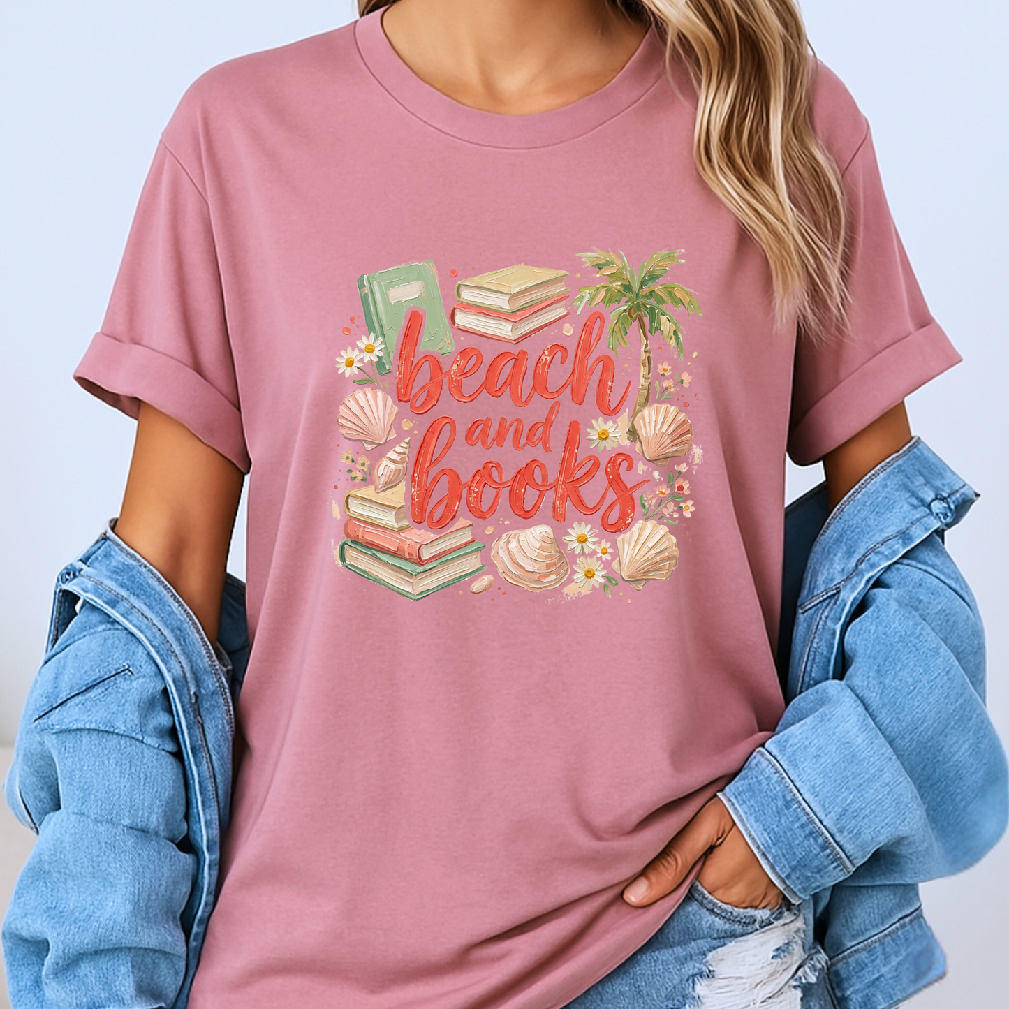 🏖️📚 Beach & Books Summer Reader t-shirt 🌴🐚