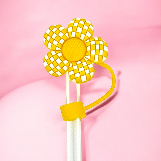 Yellow Daisy  Straw Topper
