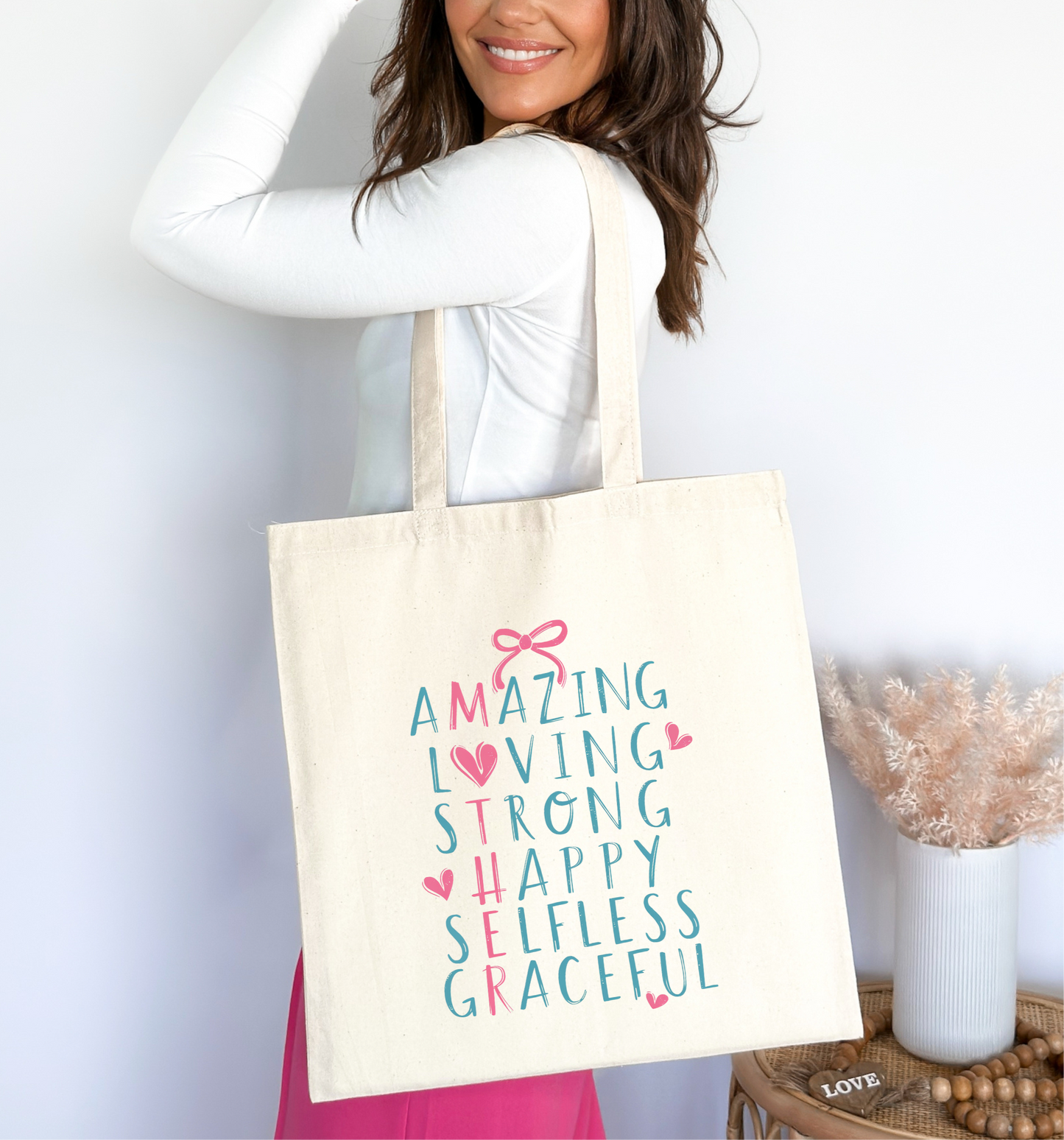 💖 Mother’s Day Tote Bag – Celebrate Mom’s Strength & Love 🌸