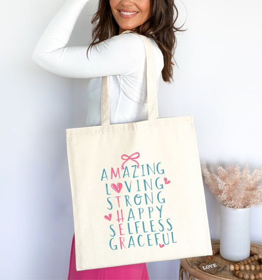 💖 Mother’s Day Tote Bag – Celebrate Mom’s Strength & Love 🌸