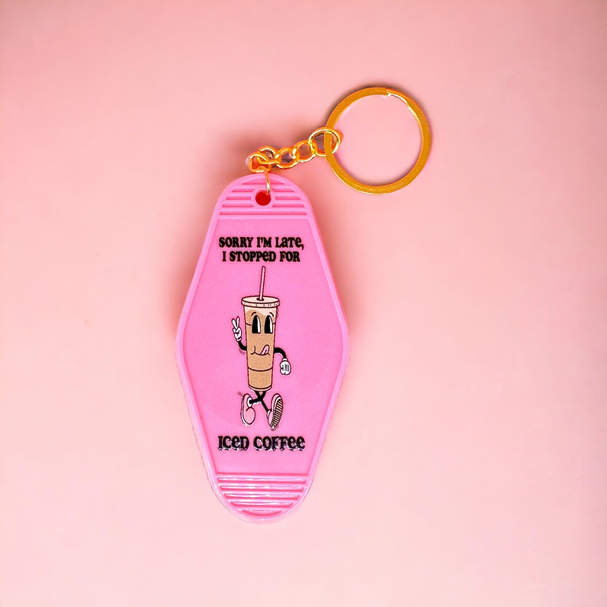 Iced Coffee Motel Keyring