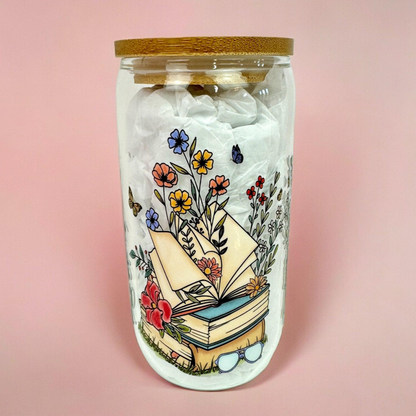 Just One More Chapter 16oz (455ml) Iced Coffee Glass Cup