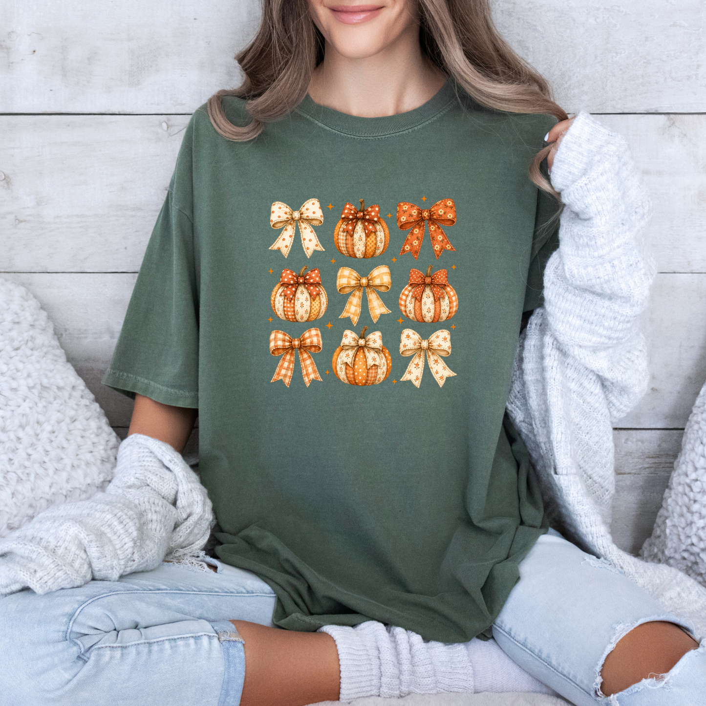 🎀🎃 Pumpkin Bows Autumn T-Shirt 🍂✨
