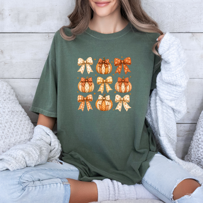 🎀🎃 Pumpkin Bows Autumn T-Shirt 🍂✨