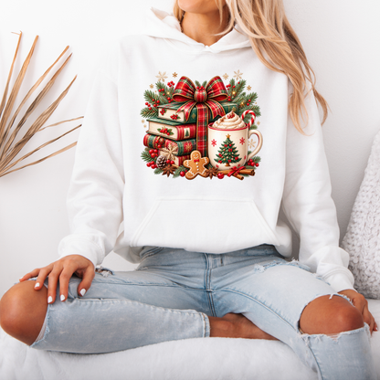Festive Christmas Book Nook ✨🎅  Premium Christmas Hoodie