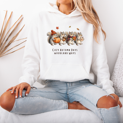 🐿️ Cozy Autumn Days Woodland Ways Hoodie 🍂🎃