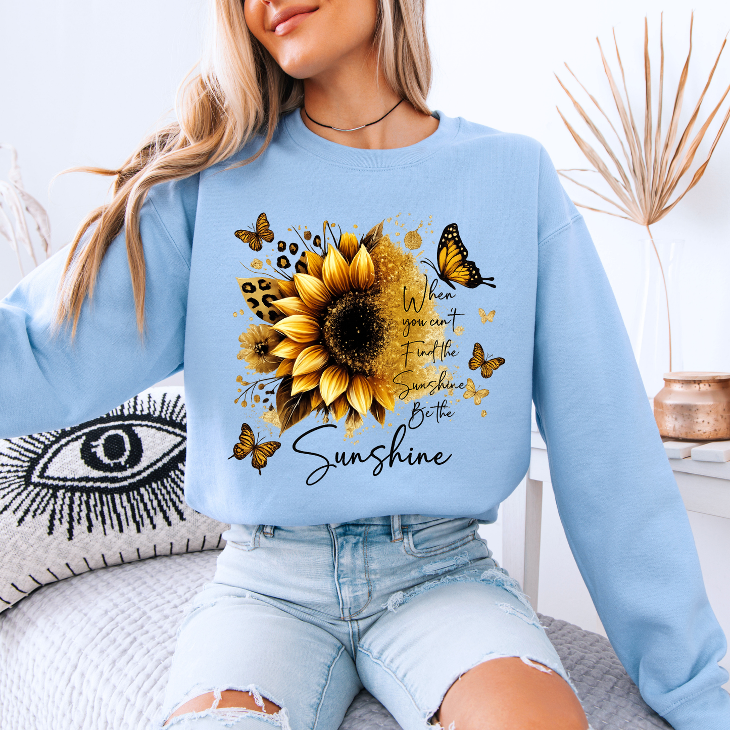 🌻🦋 Sunflower & Butterflies 🦋🌻✨  Organic Cotton Sweatshirt