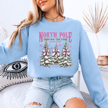 🌲❄️ North Pole Tree Farm ❄️🌲 Organic Cotton Sweatshirt