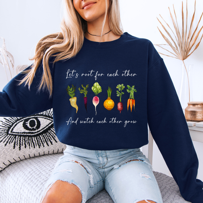 🥕🌿 Let's Root Sweatshirt 🌱💛
