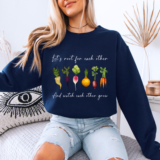 🥕🌿 Let's Root Sweatshirt 🌱💛