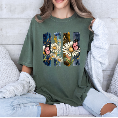 Midnight Daisy Butterfly 🌙🦋 t-shirt 100% Organic Cotton