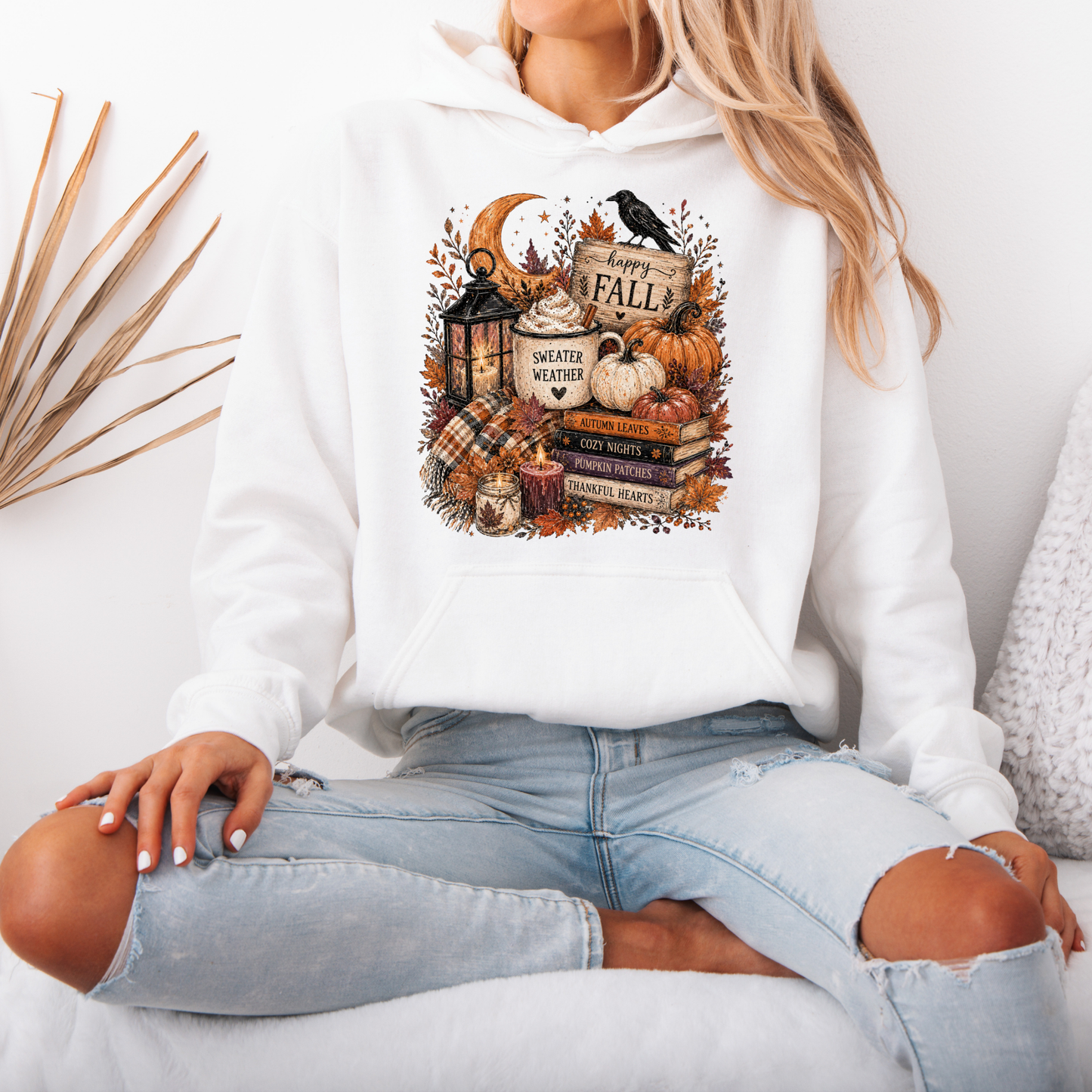 🍂🎃 Happy Fall Sweater Weather Hoodie 🎃🍂