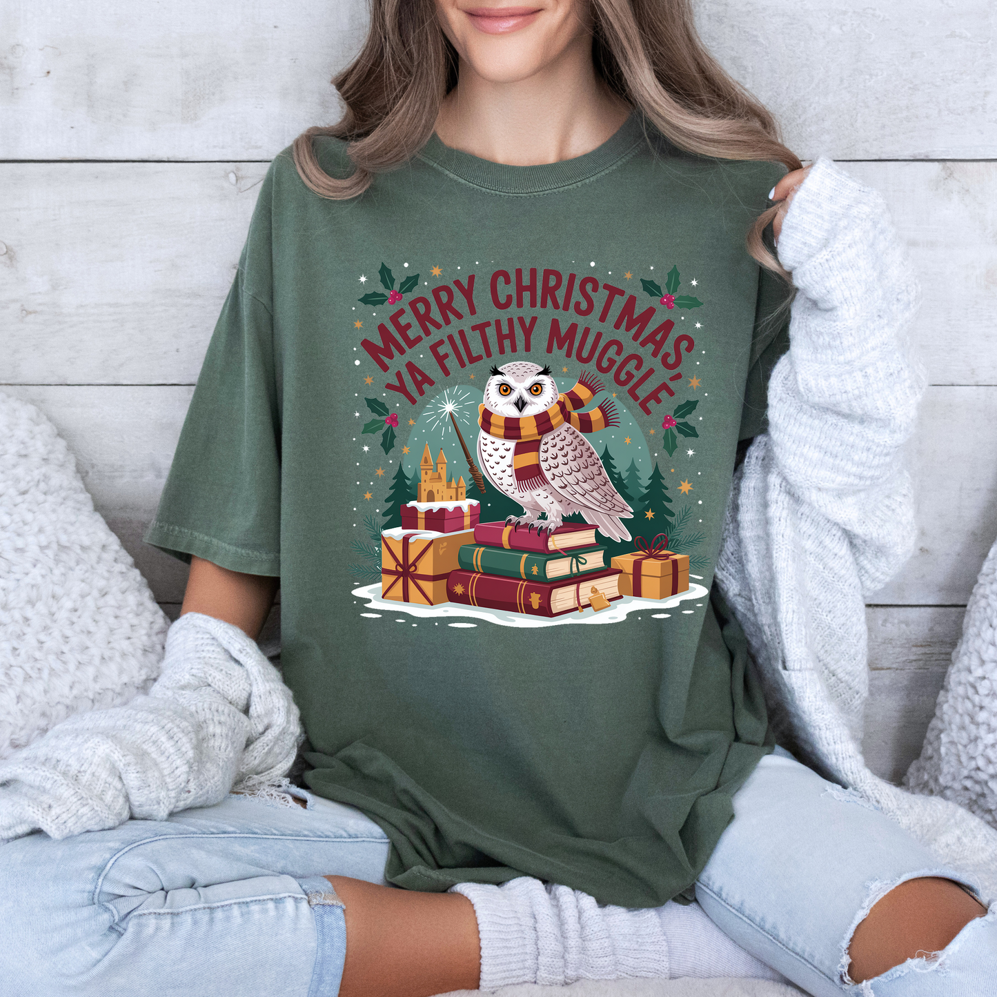 🧙‍♂️🎄 Filthy Muggle Christmas 🎄🧙‍♂️  100% Organic Cotton T-Shirt