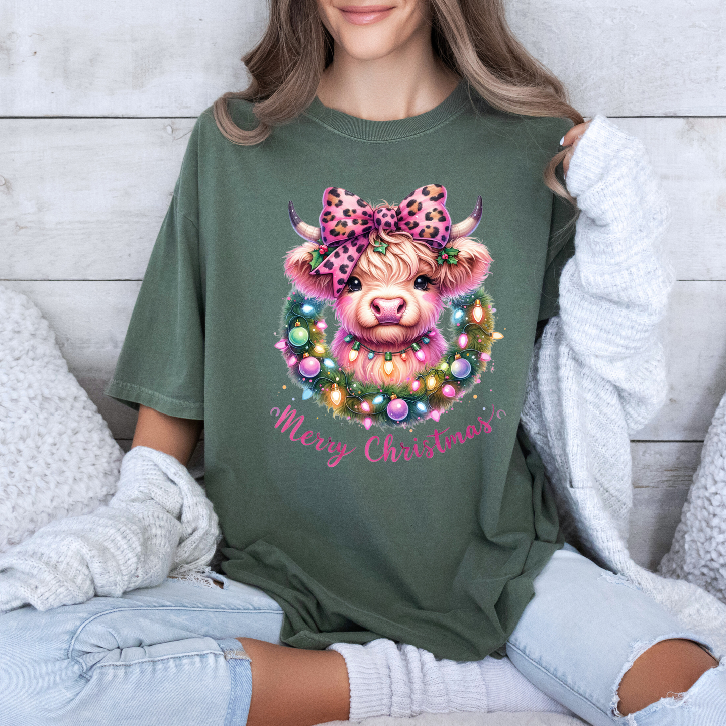 🎀🐮 Coquette Highland Cow 🐮🎀 100% Organic Cotton T-Shirt