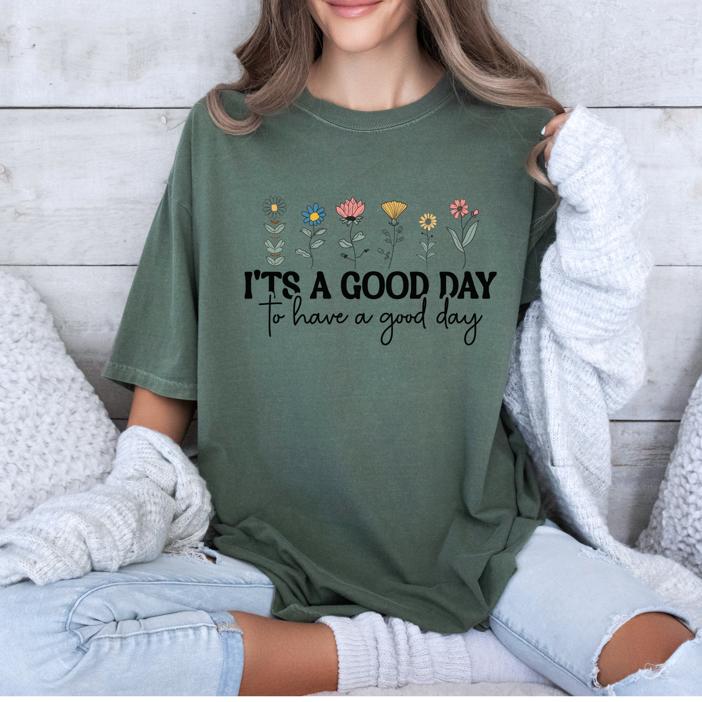 Good Day Wildflowers 🌼 t-shirt 100% Organic Cotton