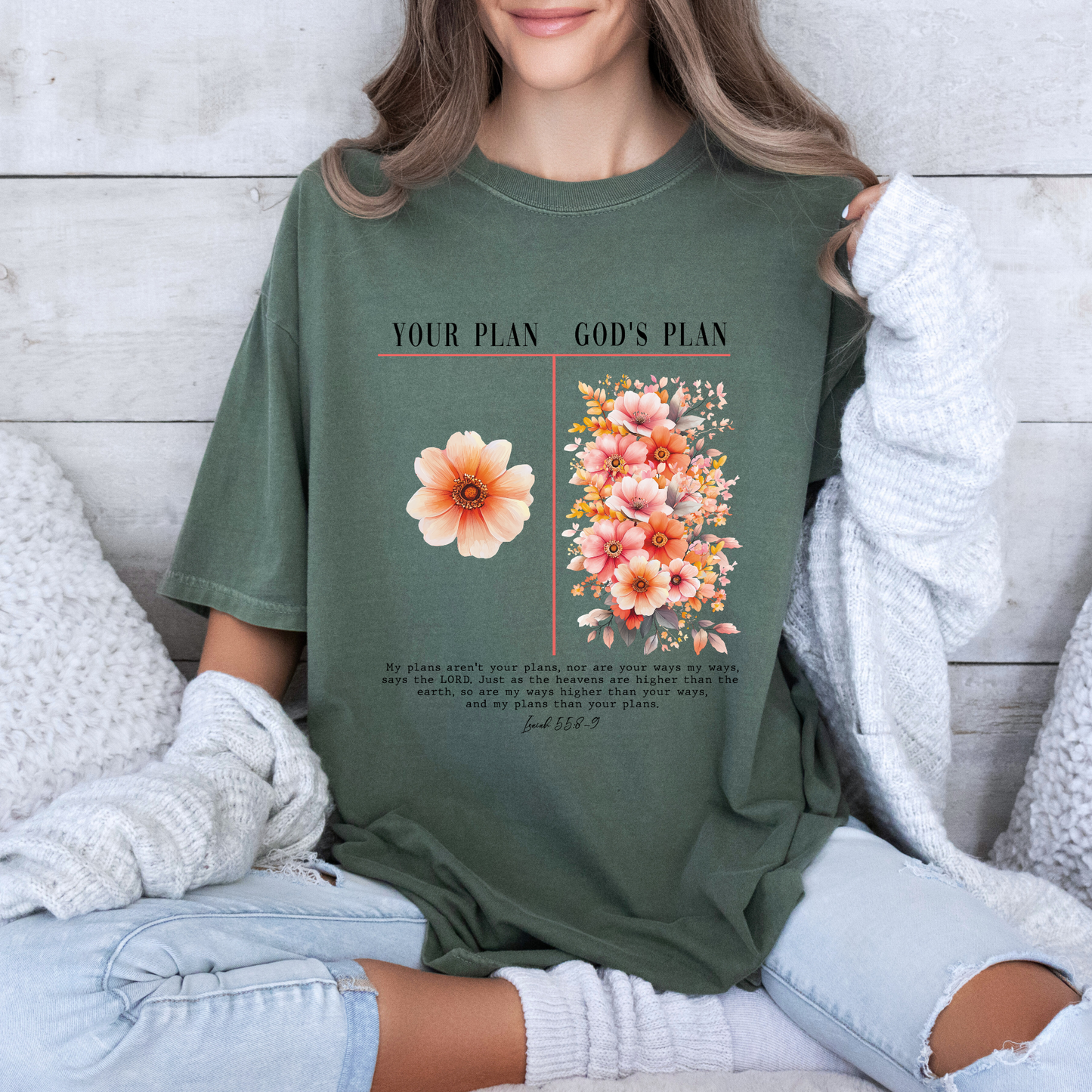 ✨ God’s Plan Floral T-Shirt 🌷