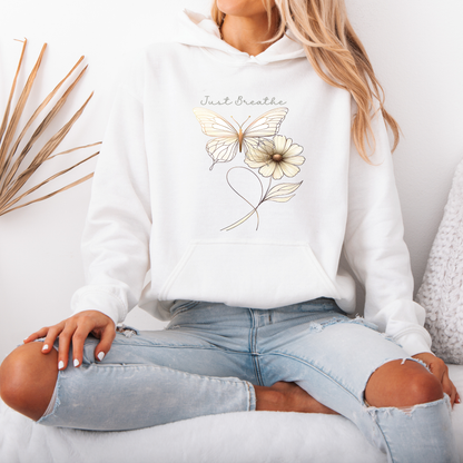 Just Breathe Butterfly & Bloom✨Luxuriously Thick Hoodie✨🦋🌼