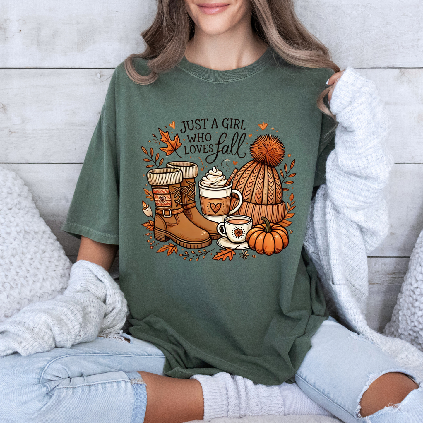 Just a Girl Who Loves Fall - 100% Organic cotton T-shirt